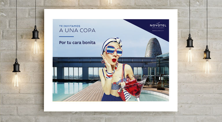 Creatividad y diseño gráfico para campaña publicitaria de Novotel Barcelona